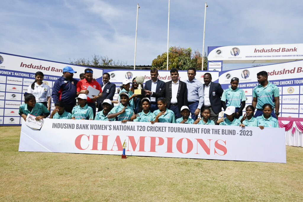 Odisha Womens won by 8 wickets in Finals of IndusInd Bank Women’s National T20 Cricket Tournament for the Blind 2023-5