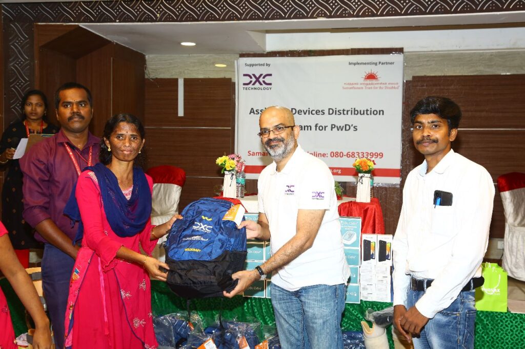 Assistive Aids Distribution program organized by Samamrthanam Trust in collaboration with DXC Technology, for People with Disabilities (PwDs) in Chennai-1