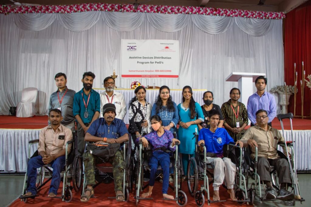 Assistive aids distributed to people with disabilities in Mumbai collaboration with DXC Technology-1