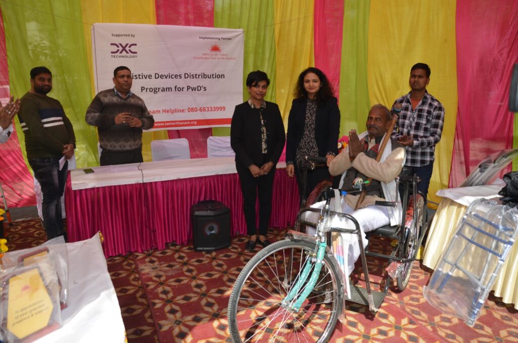 Samarthanam Trust distributed assistive technology for people with disabilities in Delhi in collaboration with DXC Technology-1