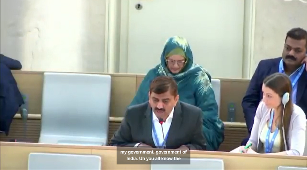 Dr Mahantesh G Kivadasannavar, Founder, Managing Trustee of Samarthanam Trust for the Disabled, spoke at the United Nations Human Rights Council in Geneva today