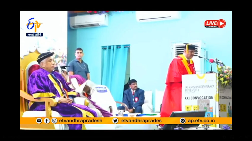 Founder of Samarthanam Trust receives the prestigious honorary doctorate, from Sri Krishnadevaraya University
