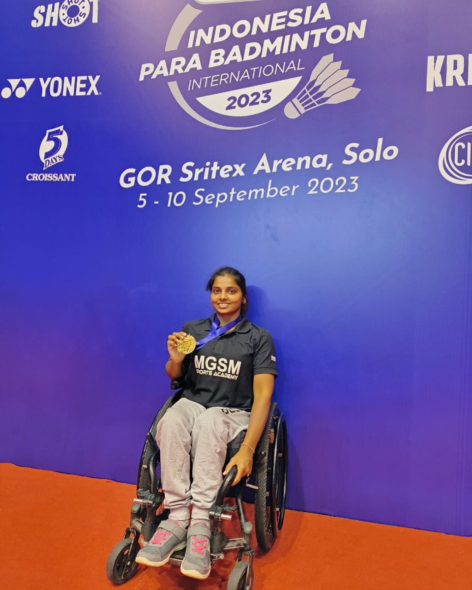 Ms. Pallavi, who received a sports wheelchair from the Samarthanam trust, has achieved something truly remarkable. She has clinched the prestigious GOLD MEDAL.