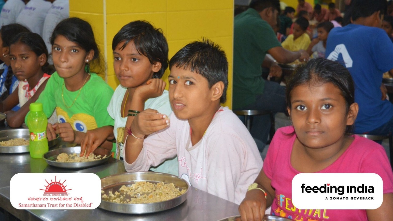 Samarthanam's daily feeding program