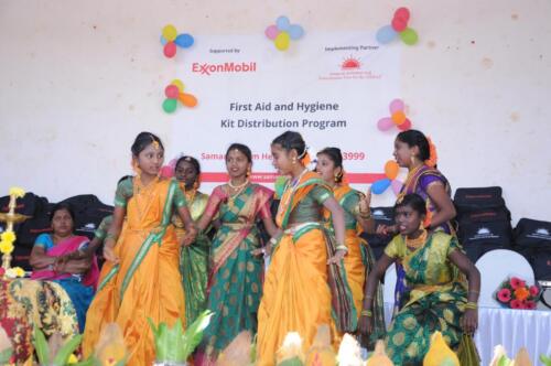 Adolescent girl pupils at Aralumallige Bagilu Government School in Doddabalapur received first aid kits and menstrual hygiene kits from Samarthanam Trust, which is partnered with ExxonMobil-4