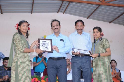 Adolescent girl pupils at Aralumallige Bagilu Government School in Doddabalapur received first aid kits and menstrual hygiene kits from Samarthanam Trust, which is partnered with ExxonMobil-5