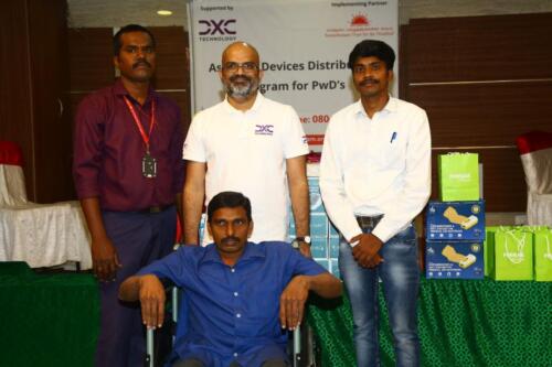 Assistive Aids Distribution program organized by Samamrthanam Trust in collaboration with DXC Technology, for People with Disabilities (PwDs) in Chennai-4