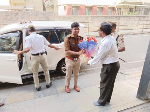 Honoured for the heartwarming visit of Shri. Shiva Prakash Devaraju DCP Traffic South Bengaluru City-4