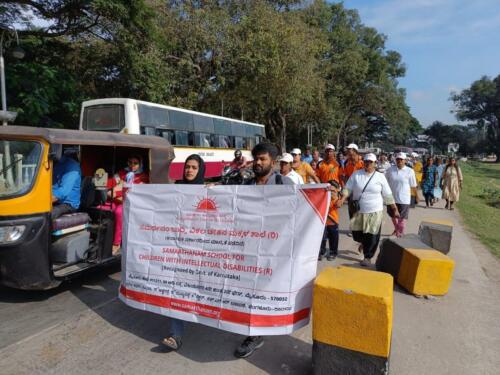 Samarthanam Trust For The Disabled is in Mysore participated in awareness walk to spread importance of disability-3