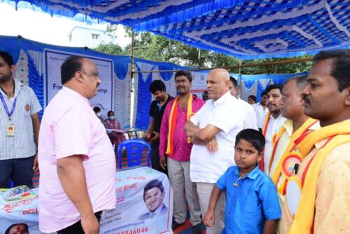 Samarthanam Trust for the Disabled, in association with TE Connectivity and Vishnu Sena Samithi, organised a Health Camp in Doddaballapur-6