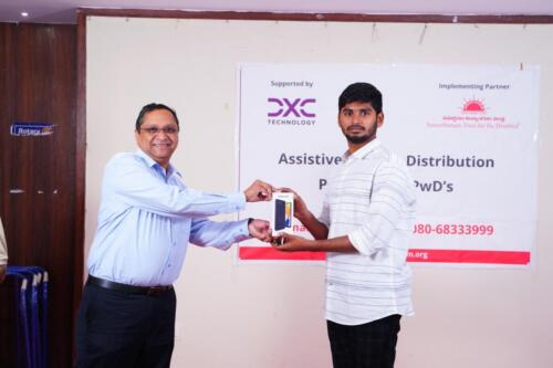 Samarthanam Trust, in collaboration with DXC Technology, organized an Assistive Aids Distribution Program for People with Disabilities (PwDs) in Hyderabad-6