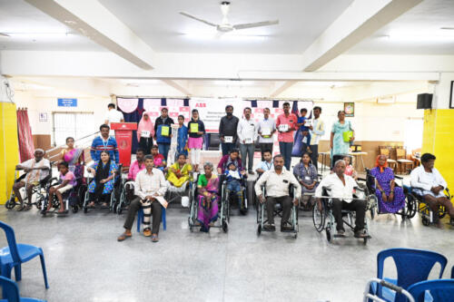 Samarthanam Trust, in partnership with ABB, distributed assistive aids to people with disabilities in Bangalore-1