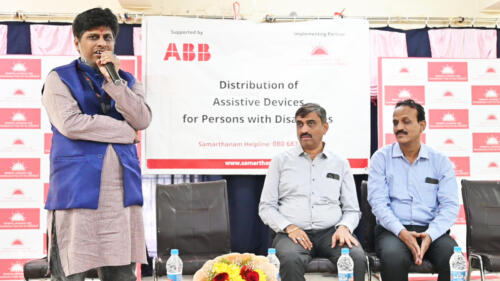 Samarthanam Trust, in partnership with ABB, distributed assistive aids to people with disabilities in Bangalore-3