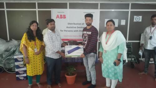 Samarthanam Trust, in partnership with ABB, distributed assistive devices to PwDs in Bellari-5