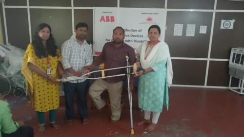 Samarthanam Trust, in partnership with ABB, distributed assistive devices to PwDs in Bellari-6