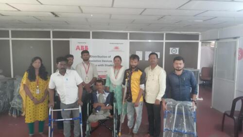 Samarthanam Trust, in partnership with ABB, distributed assistive devices to PwDs in Bellari-8