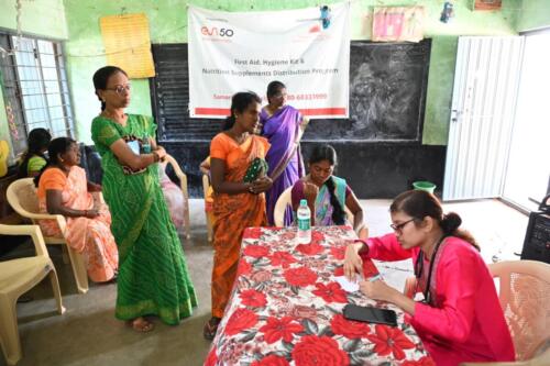 Samarthanam Trust, in partnership with ESI Group, organized a health camp in Bagepalli-3