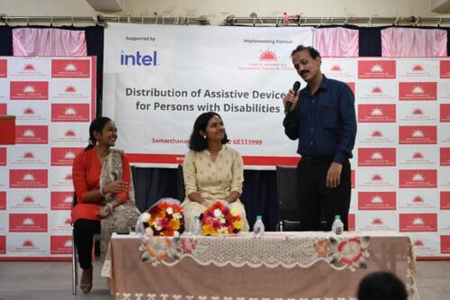 Samarthanam Trust, in partnership with Intel, distributed Assistive Devices to over 80 people with disabilities at Samarthanam-1