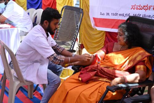 Samarthanam Trust, in partnership with TE Connectivity, successfully organized a Health Camp at Bashettihalli-4