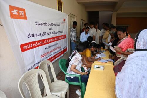Samarthanam Trust, in partnership with TE Connectivity, successfully organized a Health Camp at Bashettihalli-8