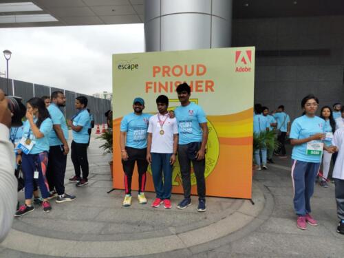 Samarthanam athletes gave it their all at the Adobe Marathon today-2