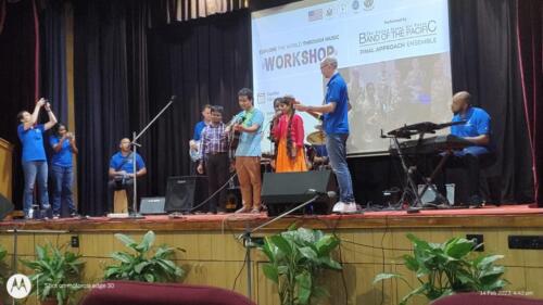 Sunadha, the cultural wing of Samarthanam, participated in music workshop at St. Joseph High School-2