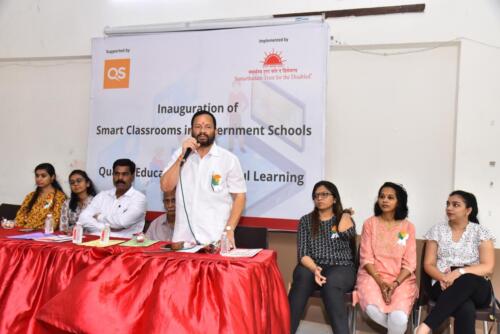 The opening ceremony for the Smart Class Learning Facility was held in Vidyabhushan High School Dahisar, Mumbai-2