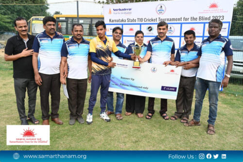 Samarthanam Dharwad triumphs in the Karnataka State T10 Cricket Tournament for the Blind 2023-4